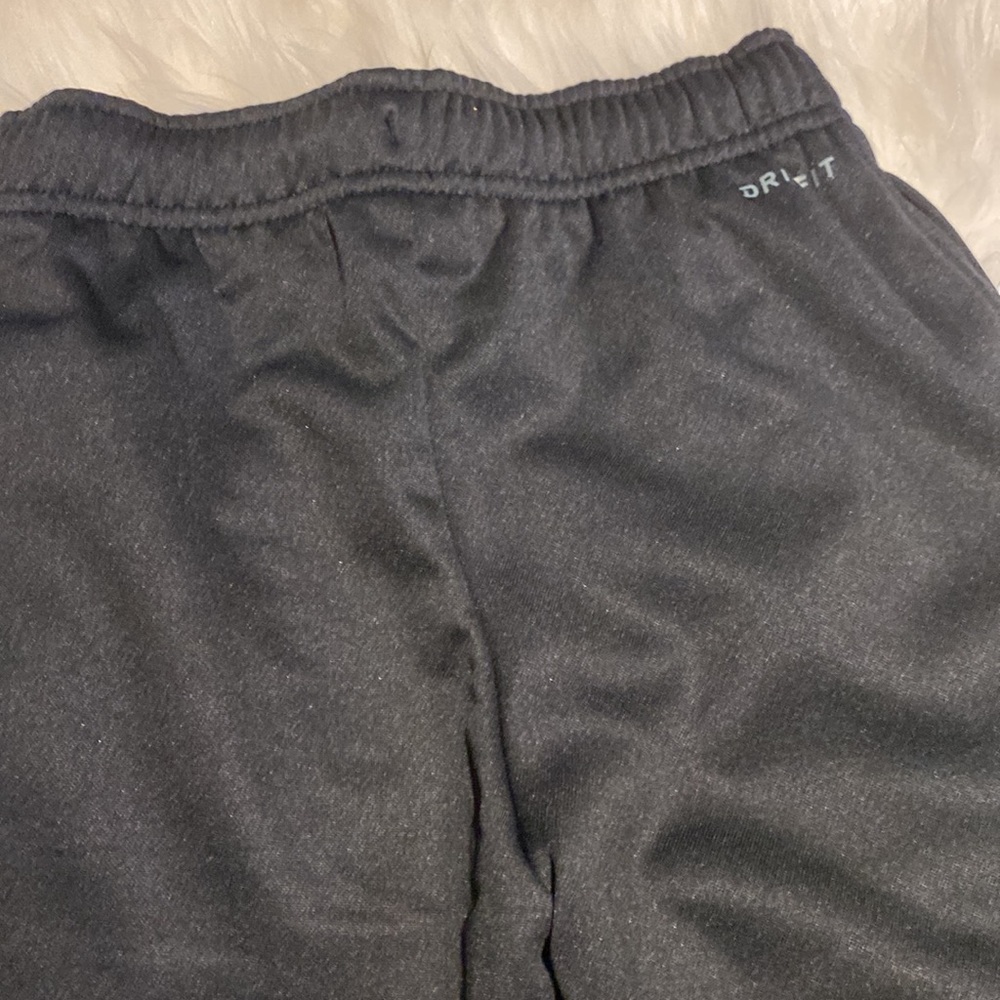 Nike Boys Size 7 Dri-fit Black Jogging Running Gym Pants with White Logo NWT - Picture 6 of 7